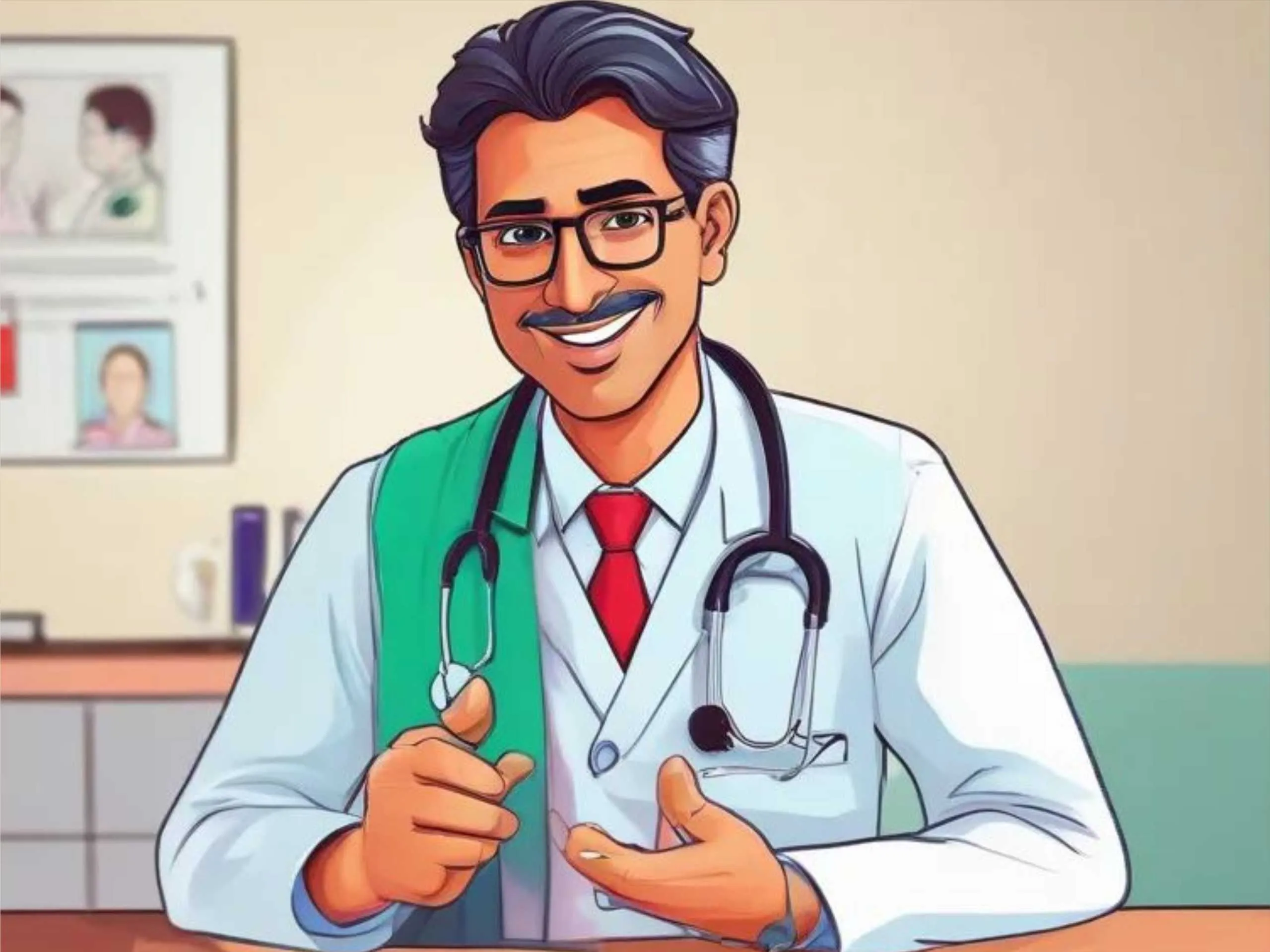 Cartoon image of a doctor 