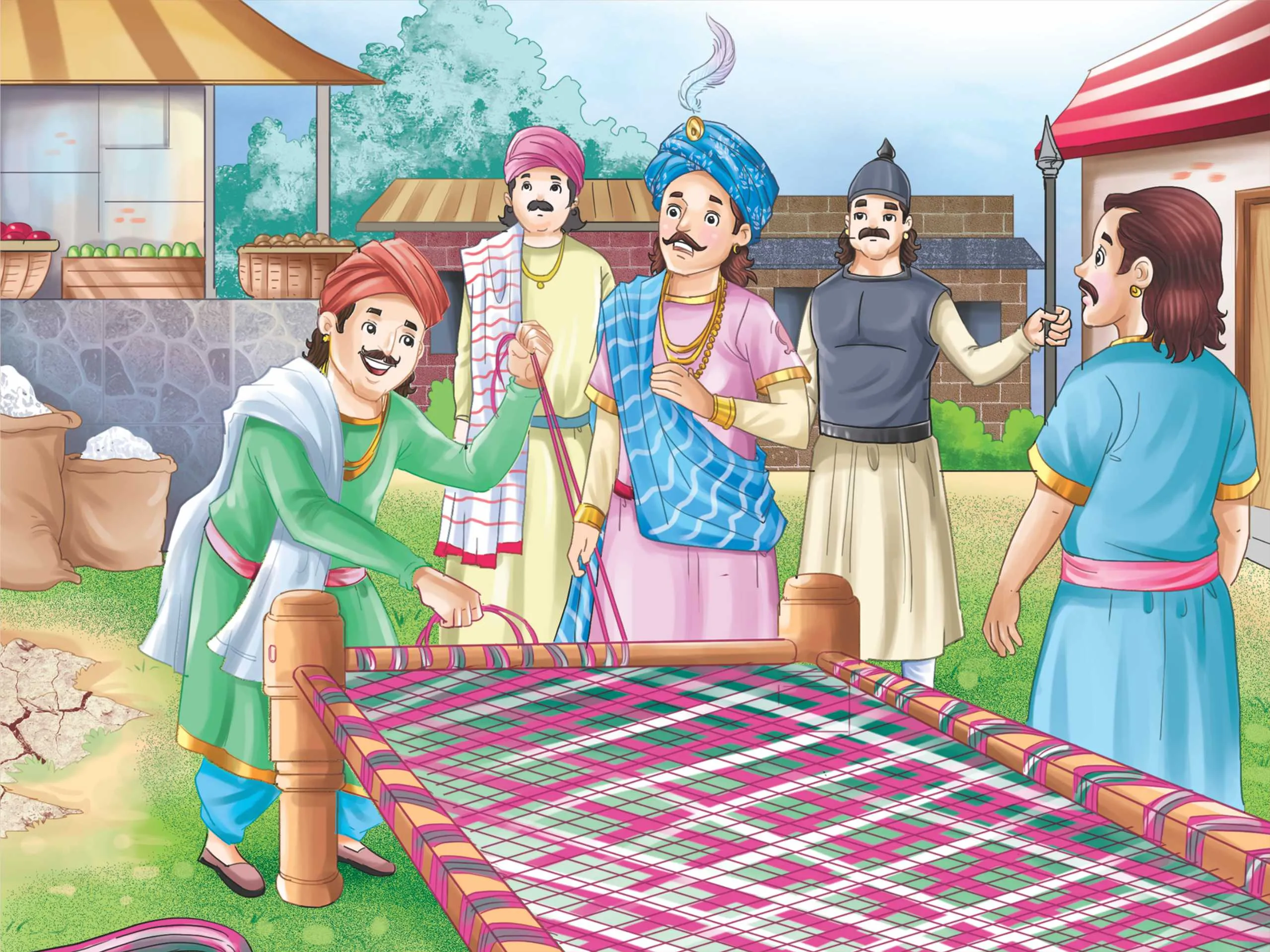 cartoon image of king watching a man