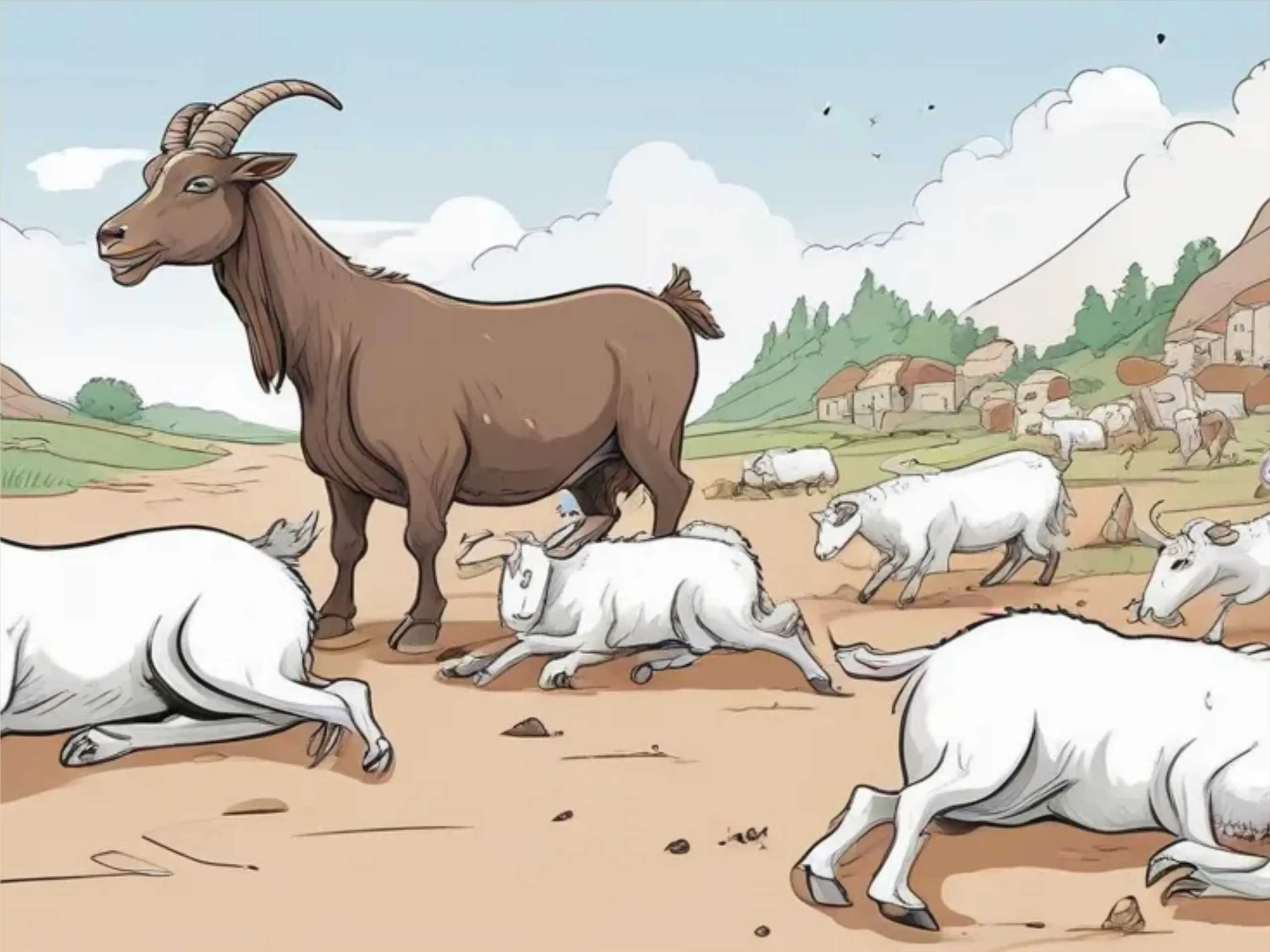 Goat cartoon image