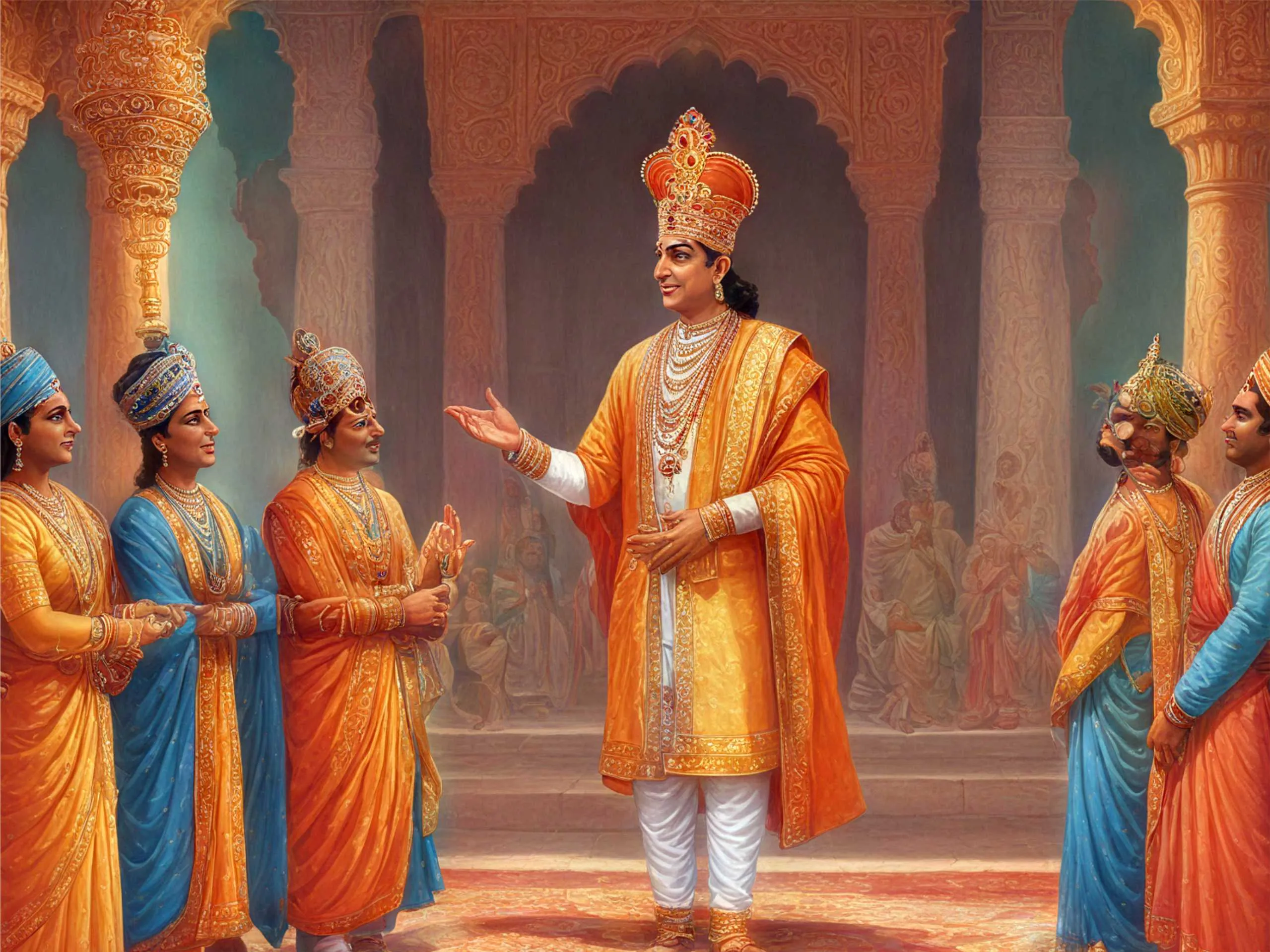 cartoon image of an Indian king