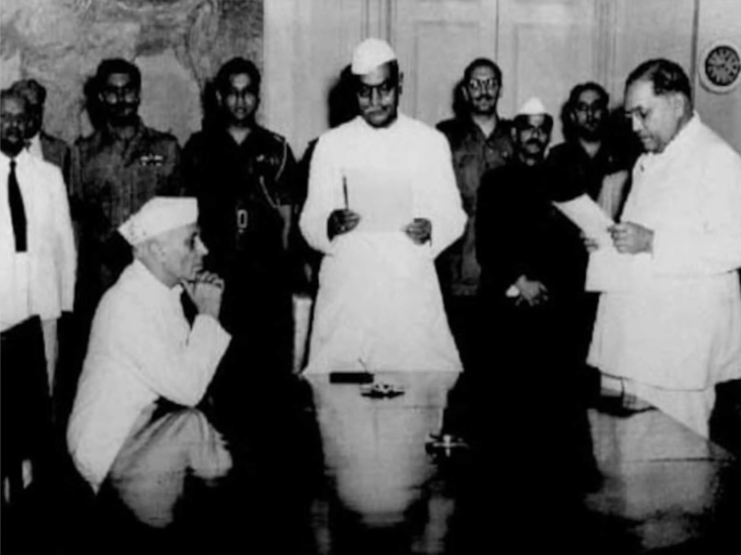 Bhimrao ambedkar with nehru ji