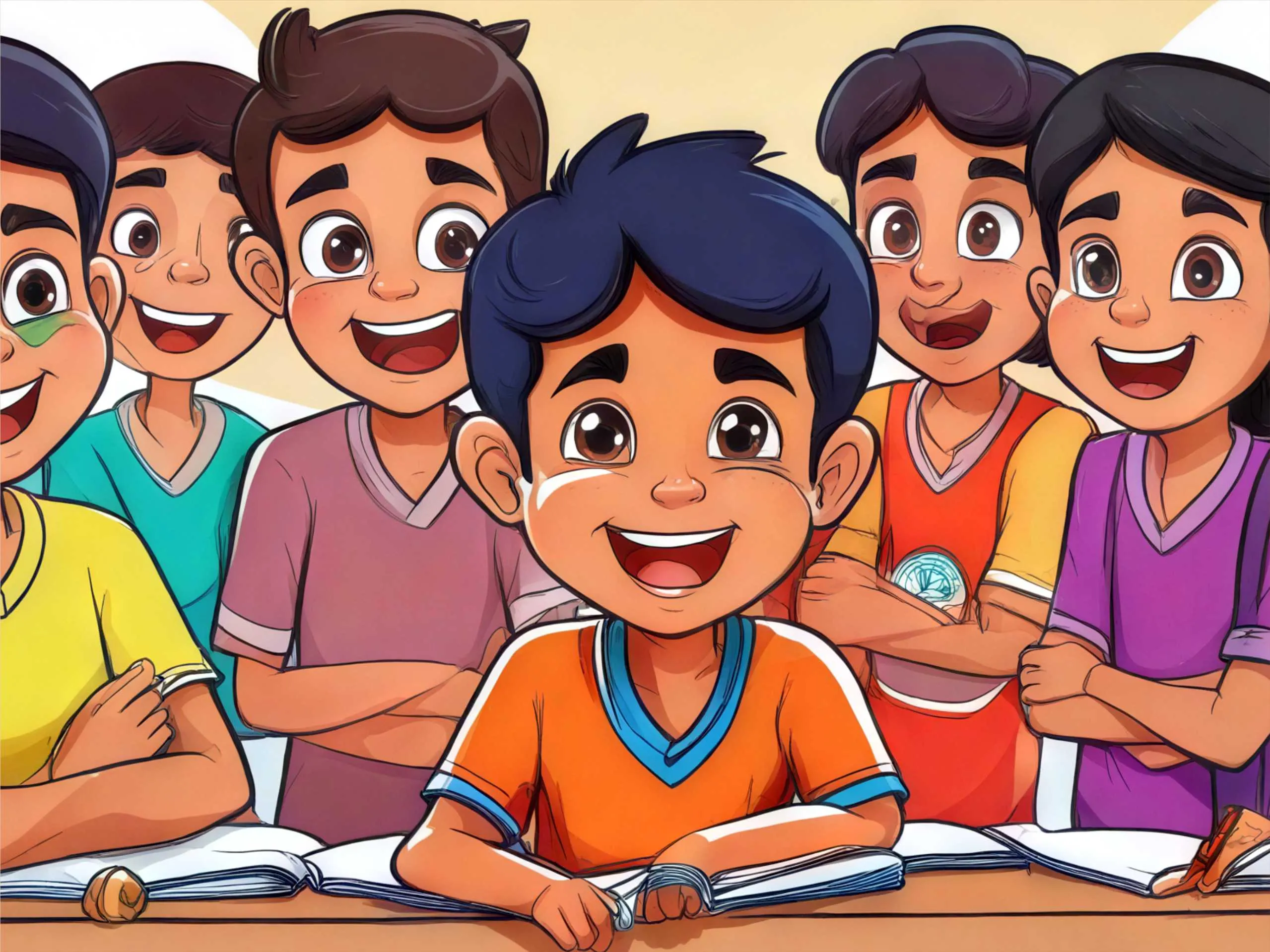 cartoon image of a kid with his mother