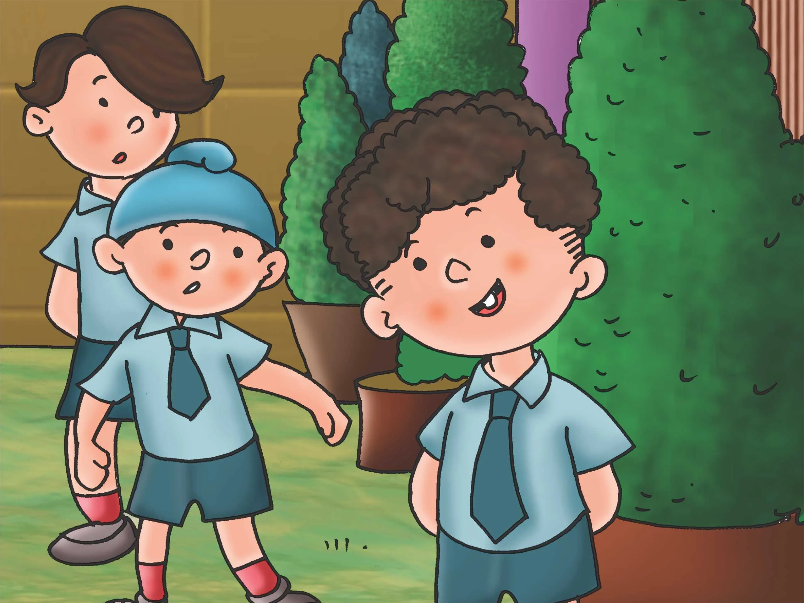 Kids In School cartoon image