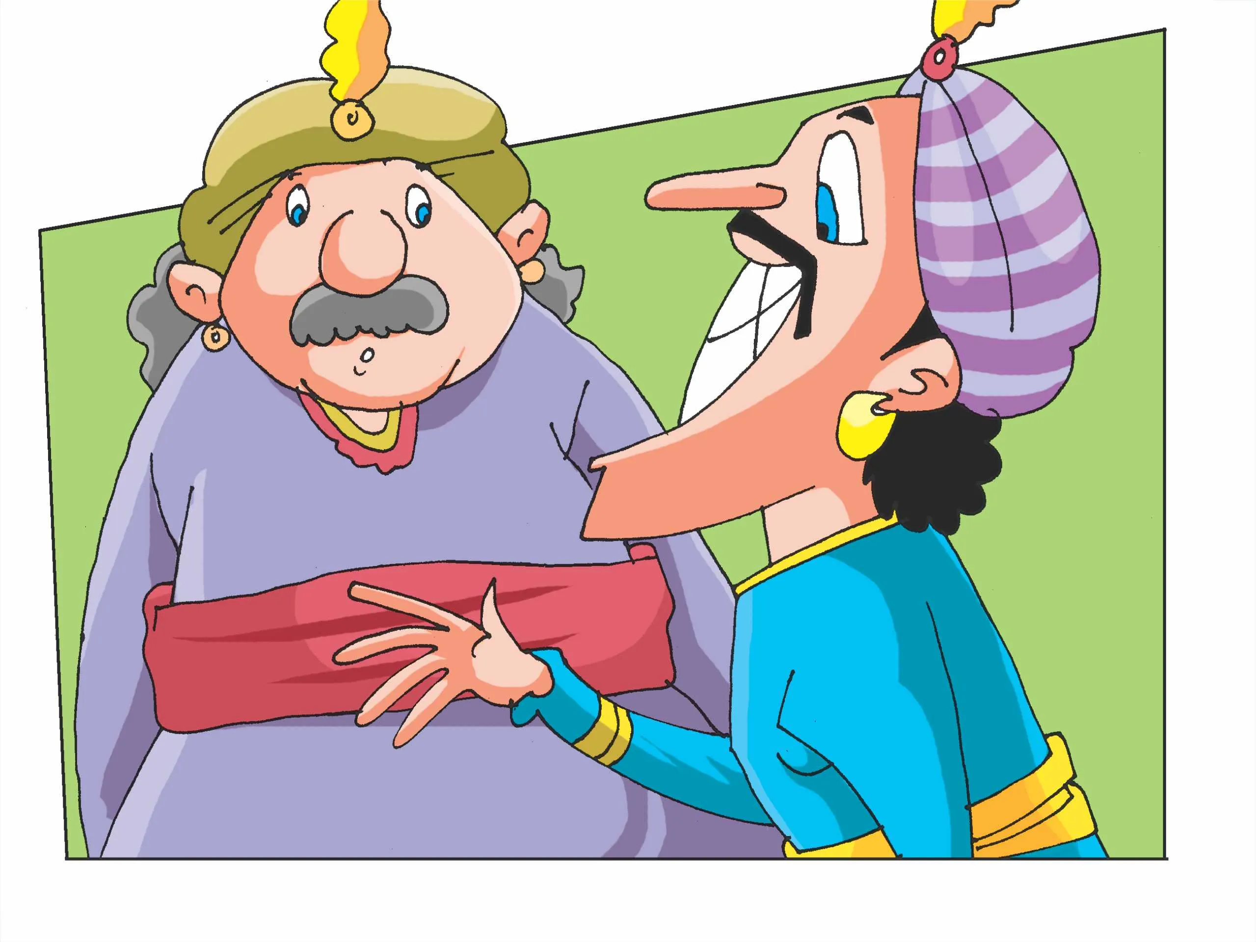 King with his minister cartoon image