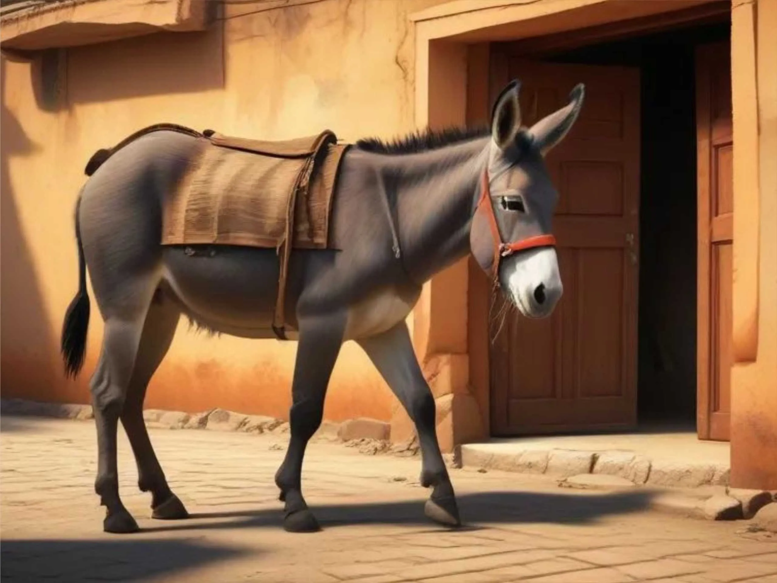 cartoon image of a donkey