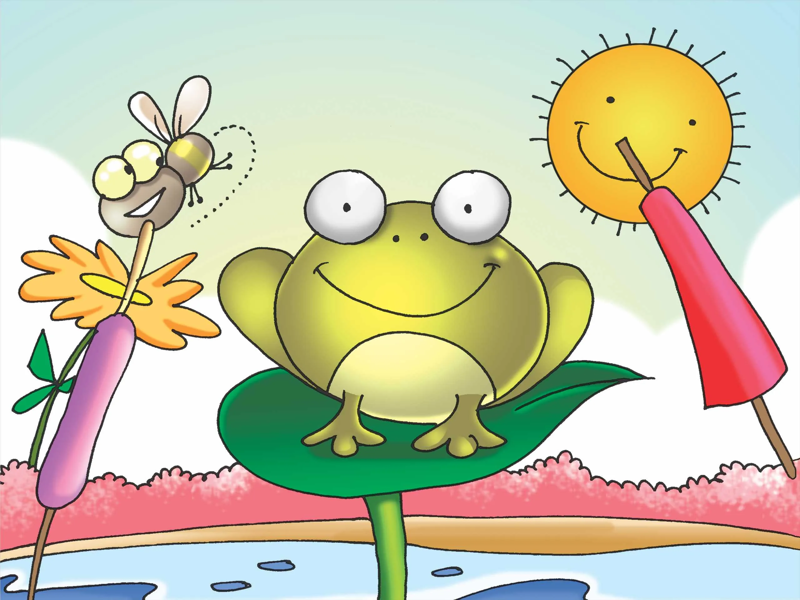 cartoon image of a frog