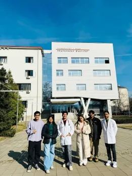 Indian students currently enrolled for an MBBS course at Serbia’s Nis University. Special Arrangement 