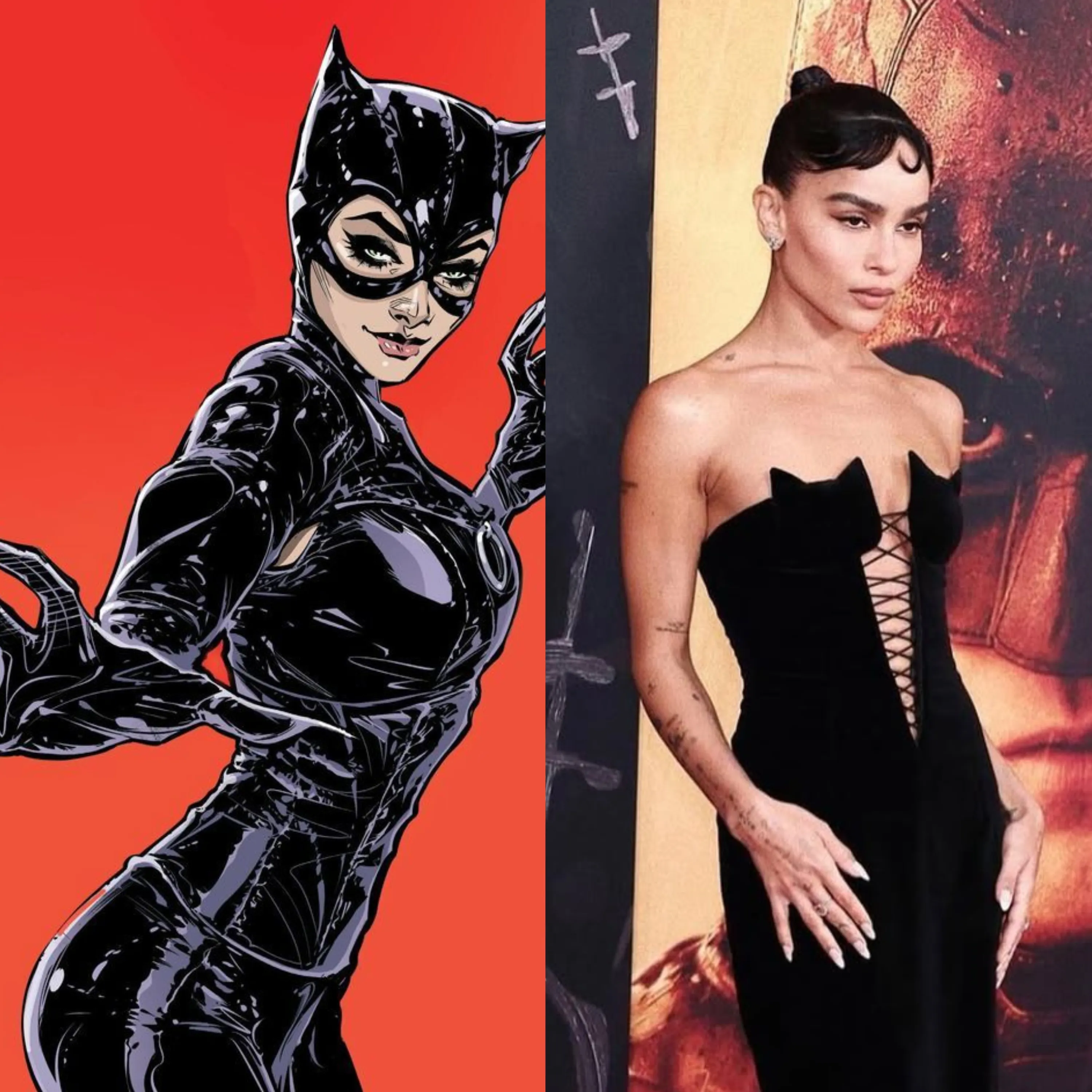 Catwoman and Zoë Kravitz 