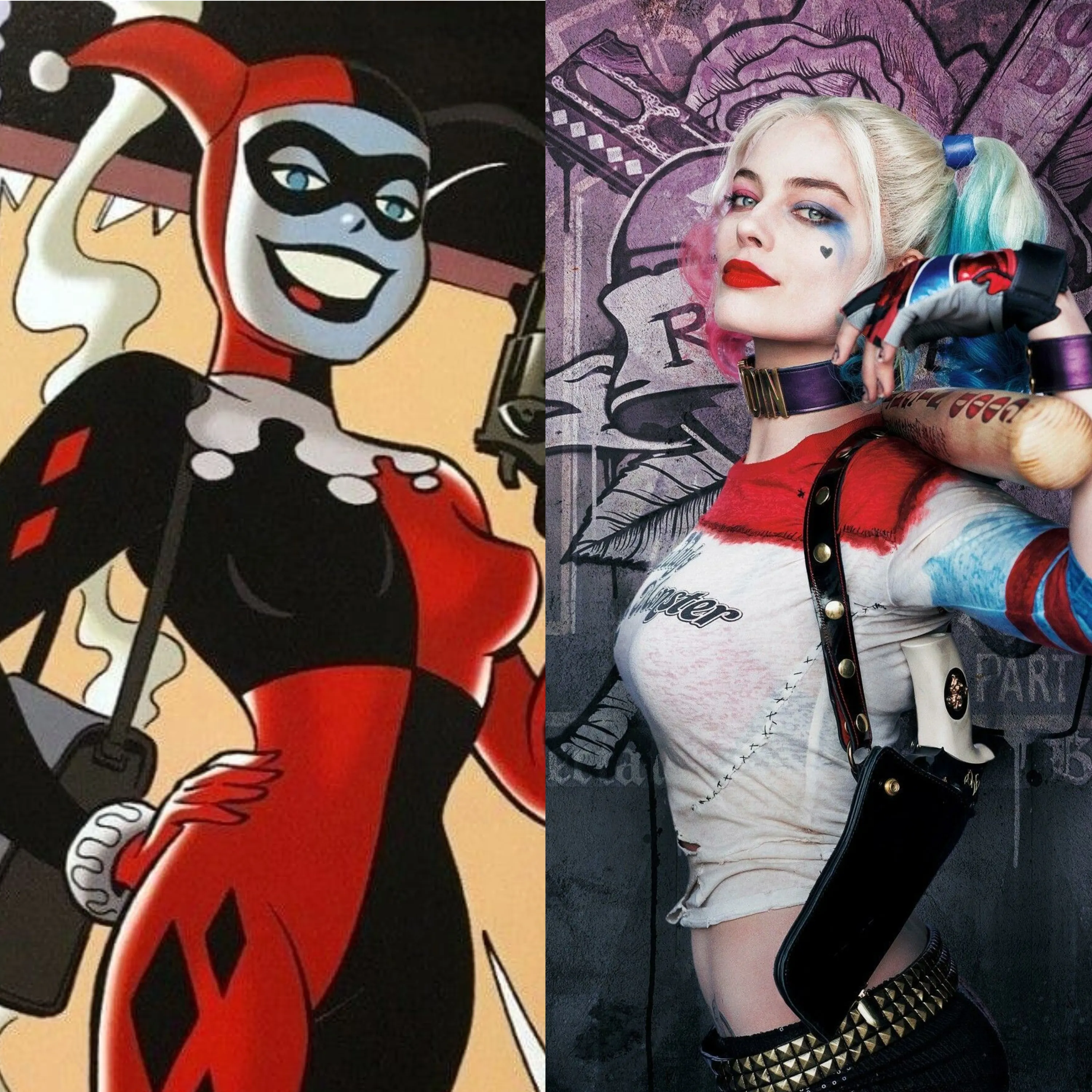 Harley Quinn and Margot Robbie 