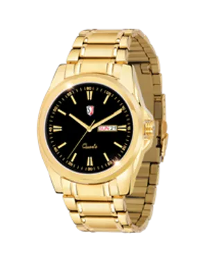 Modicare’s SM Men’s Gold Watch with Black Dial