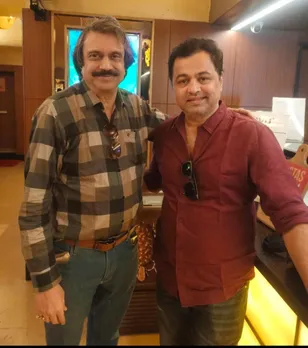 Actor-director Subodh Bhave (right) with Chaitanya Padukone