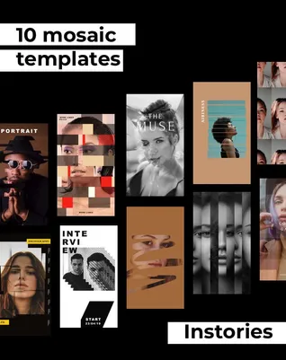Mosaic templates. Instories app | Instagram story, Random acts of kindness,  Templates