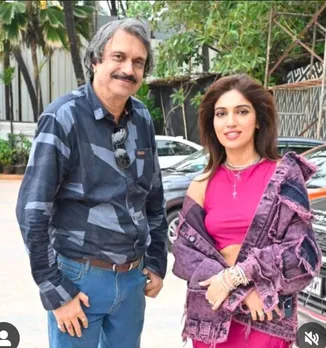 Bhumi Pednekar ( right) with sr journalist Chaitanya Padukone