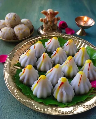 Repost @kranthi_chowdary1 May this Ganesh Chaturthi Lord Ganesha shower you  with wonderful bounties… | Interesting food recipes, Photographing food,  Modak recipe