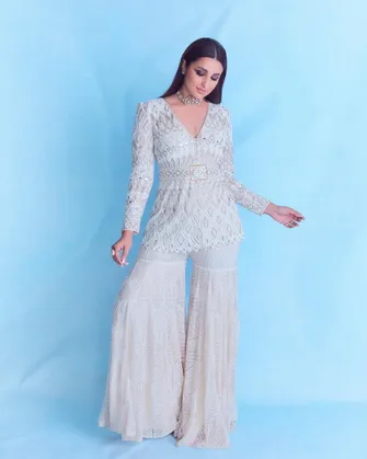Parineeti Chopra in a white sharara by Ritika Mirchandani ! - West India  Fashion