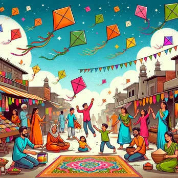 Makar Sankranti Celebration in India | AI Art Generator ...