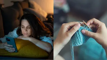 Doomscrolling Knitting Social Media Mental Health Wellbeing