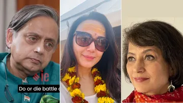 (L-R) Shashi Throor, Preity Zinta and Sucheta Dalal