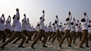 Stones hurled at RSS training camp