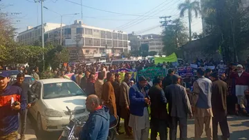 Pakistani Govt Employees Protest against government for salary Pensions and all