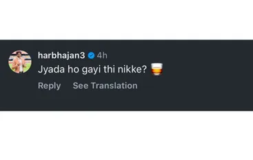 Screenshot of Harbhajan Singh&#039;s comment.