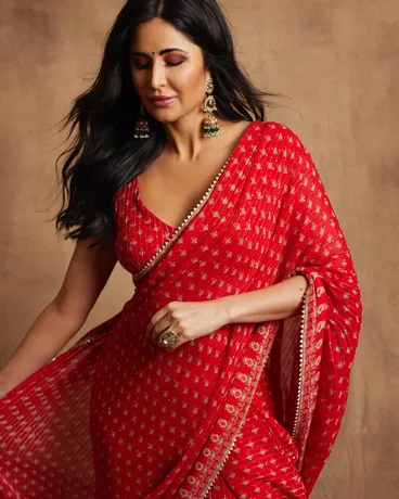 Katrina Kaif Swoons Hearts In A Red-Hued Gharara Set Worth Rs. 70K At  Ramesh Taurani's Diwali Party