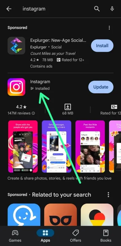 Instagram Play Store