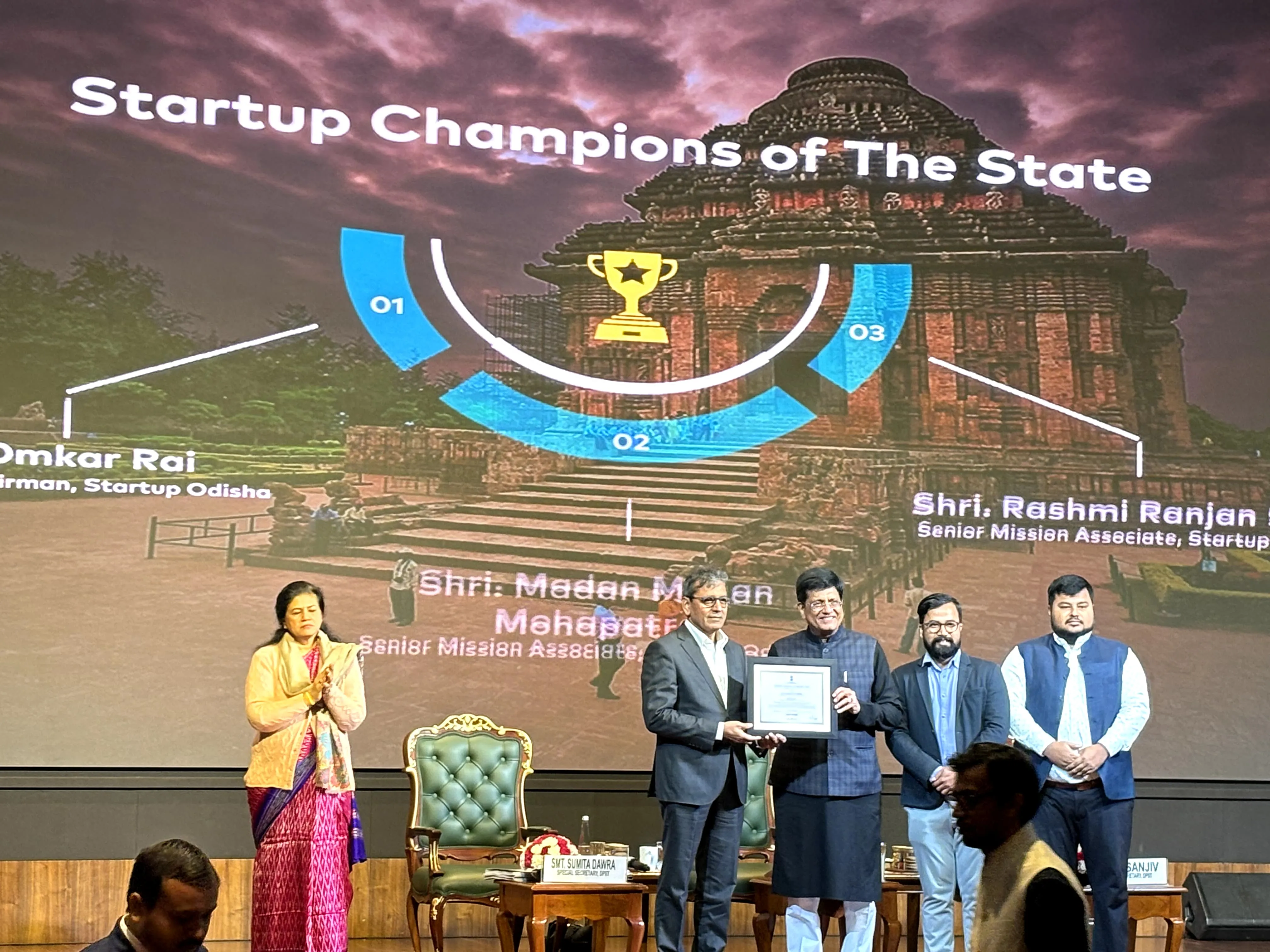 Odisha's rank in national startup award 2022