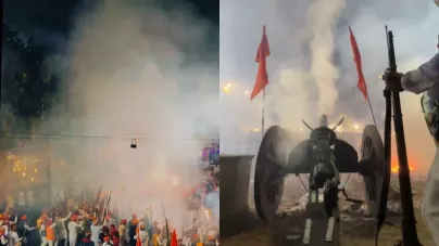 Rajasthan : उदयपुर के मेनार गांव में खेली गई बारूद की होली, 400 साल से चली  आ रही है परंपरा - Rajasthan Gunpowder Holi played in Menar village of  Udaipur tradition going