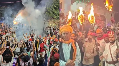Udaipur Barood Holi 2024 Celebration in Menar start from Mughal Era  Rajasthan ann | In Pics: उदयपुर में खेली गई बारूद की होली, रातभर चली तोप और  बंदूकें, देखने के लिए उमड़ी भीड़
