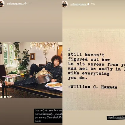 Selena shared a picture from Benny's feature in PEOPLE.