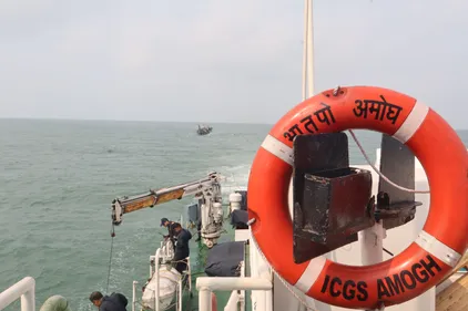 ICGS Amogh Rescues 27 Bangladeshi Fishermen