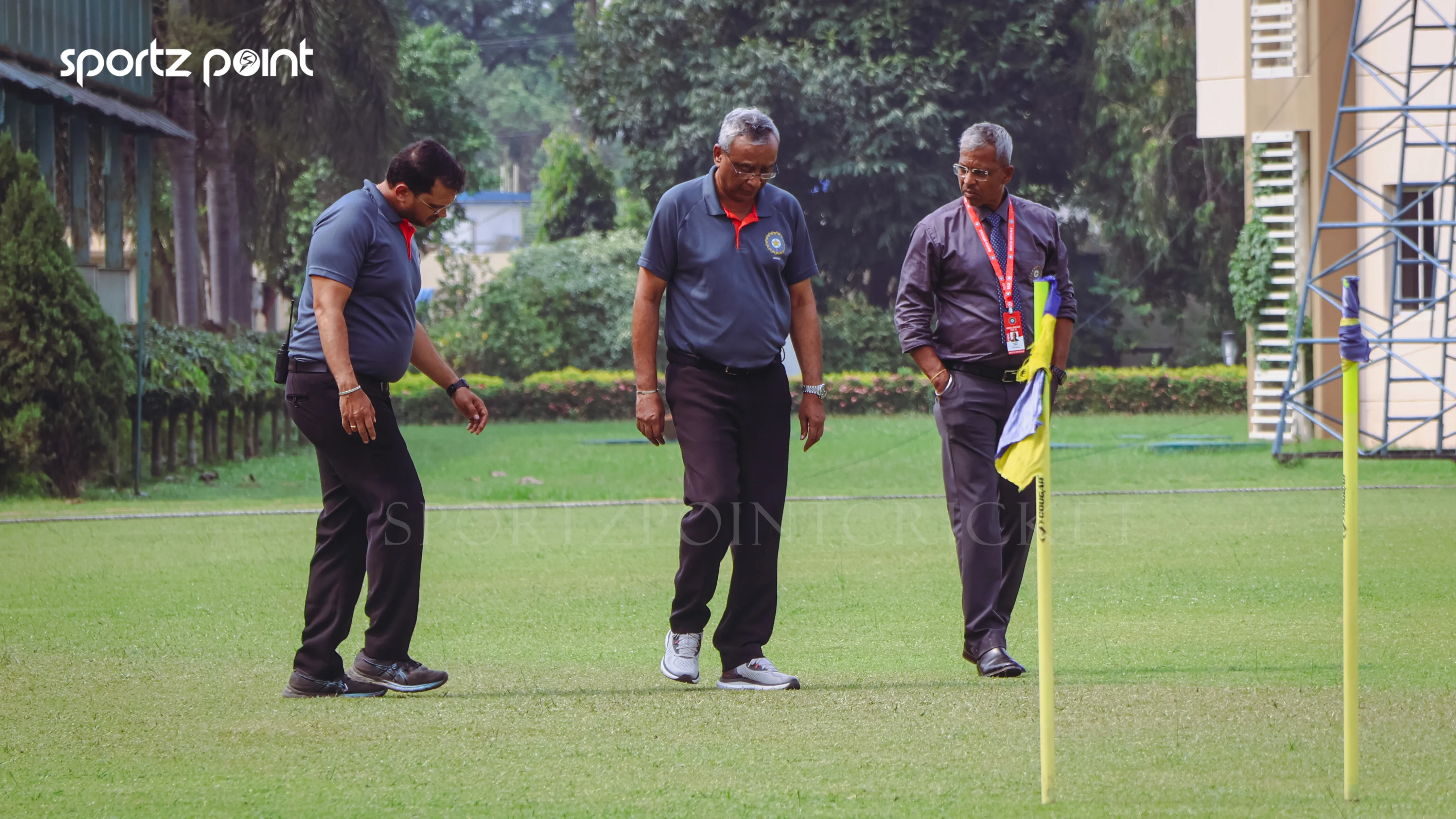 Ranji Trophy 2024-25 Bengal vs Bihar LIVE Scores, Updates and News - BCCI Elite Umpire S. Ravi inspecting the ground - sportzpoint.com