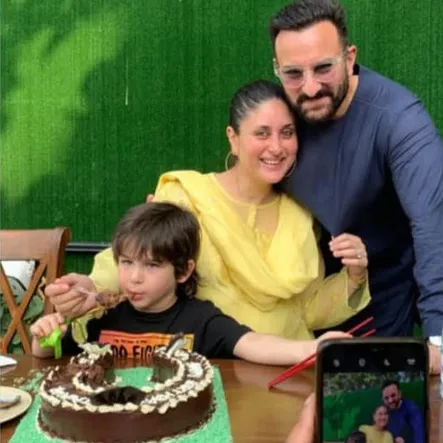 In Photos: Taimur Ali Khan Birthday Pics: Kareena Kapoor Flaunts Baby Bump  Taimur Cuts Birthday Cake