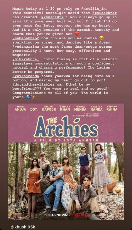 Janhvi Kapoor reviews 'The Archies'