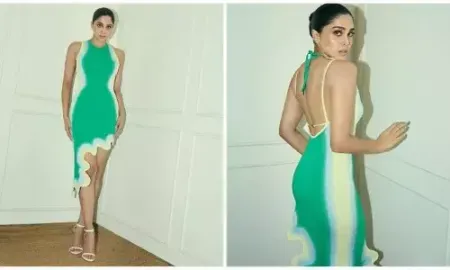 Sharvari Wagh heats up summer fashion in stylish teal green backless midi dress worth ₹81k