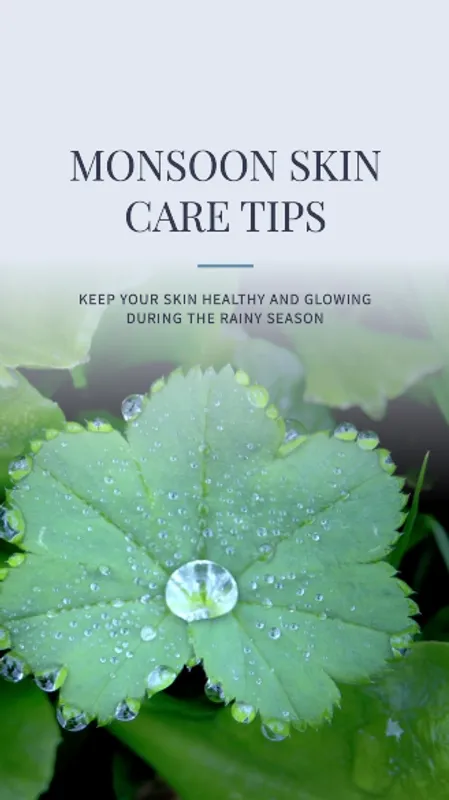 Skin care in Monsoon: Tips for Healthy Skin