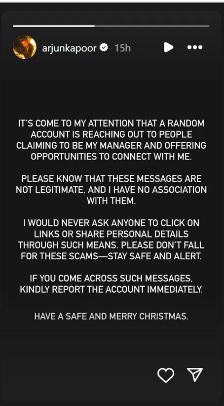 Arjun Kapoor Online Fraud: अर्जुन कपूर हुए ऑनलाइन ठगी का शिकार, फैंस को दी वॉर्निंग