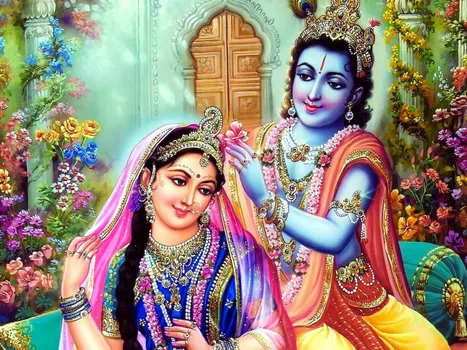 indore unique radha krishna mandir where devotees worship crown and holy  books instead of murti pujan | 400 साल पुराना MP का अनोखा मंदिर, यहां नहीं  भगवान की कोई मूर्ति, फिर भी