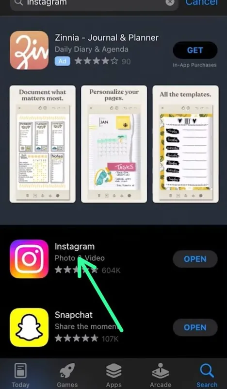 Apple App Store Instagram