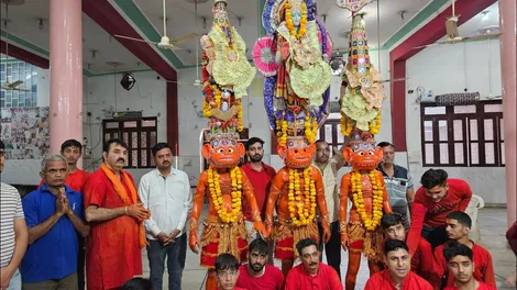 हनुमान जी स्वरूप झज्जर I Hanuman Ji Jhanki I Dusserha I Ram Leela - YouTube