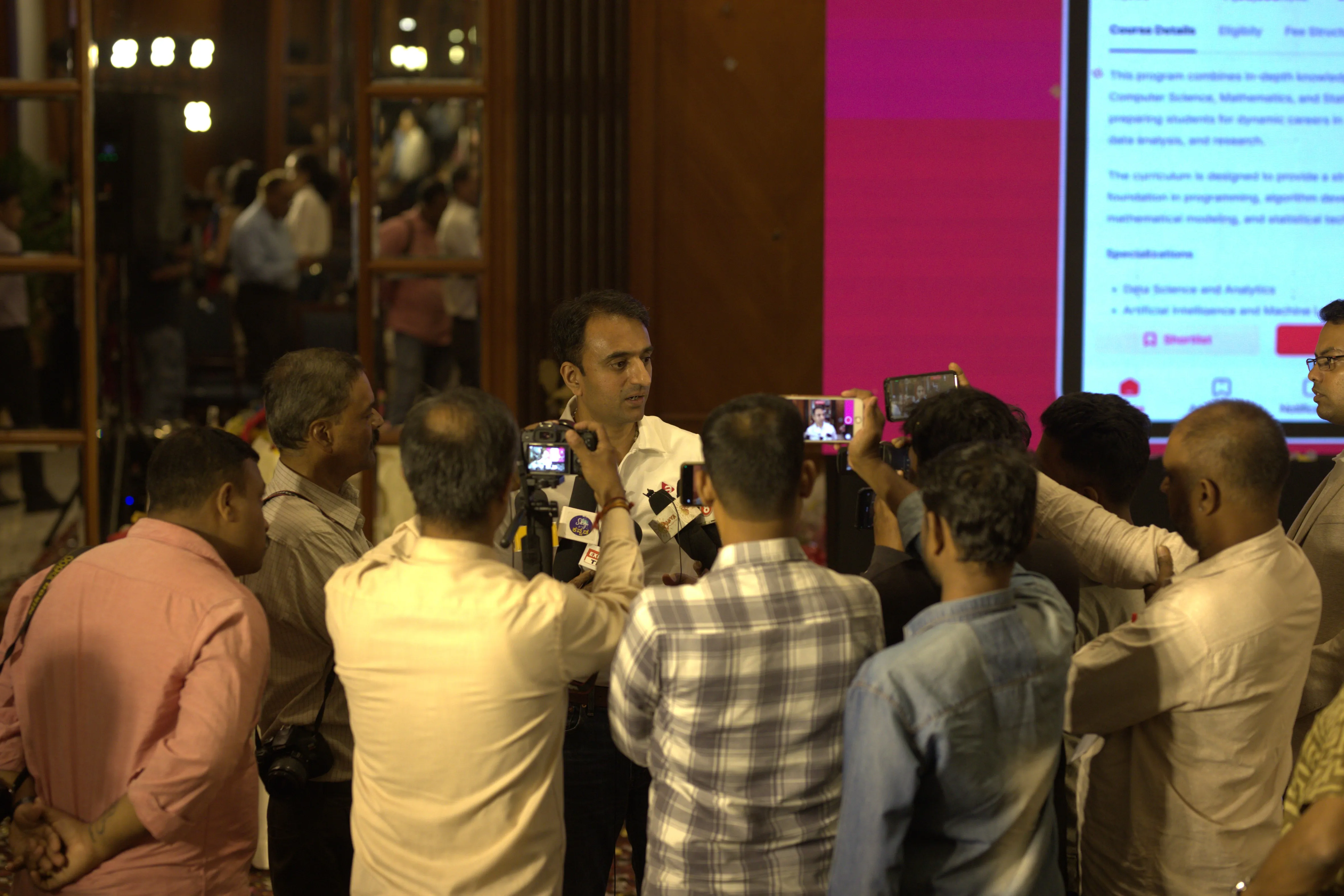 Nanjunda Prasad Ramesh Interacting With Media