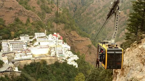 Katra to Vaishno Devi Bhawan yatra ropeway will completed in 6 minutes cost  will be negligible - कटरा से वैष्‍णो देवी भवन तक की यात्रा '6 मिनट' में  होगी पूरी, हवा में