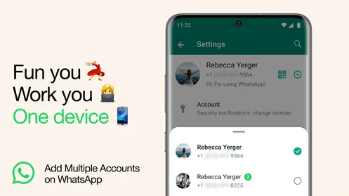WhatsApp multiple accounts feature
