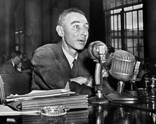 1904-1967). American physicist. Oppenheimer testifying