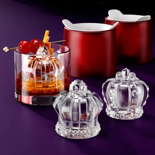 Zoku Crown Ice Mold, Large Ice Cube Molds for Cocktails and Drinks,  Easy-Release Silicone Ice Maker, Large Craft Ice Keeps Drinks Colder Longer  with ...