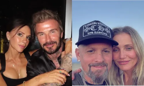 Victoria, David Beckham and Benji Madden, Cameron Diaz 