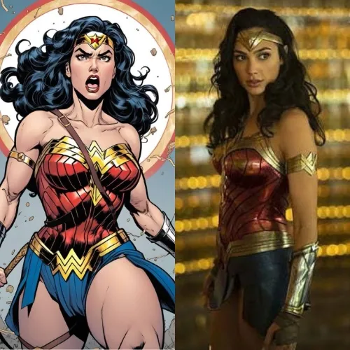 Wonder Woman comic and Gal GadotGal 