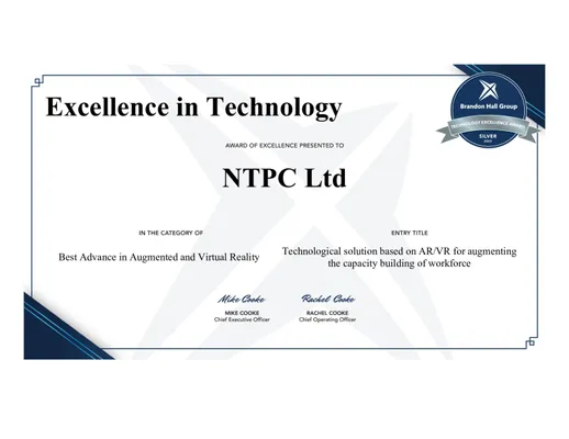 NTPC Brandon Hall Group Award 2