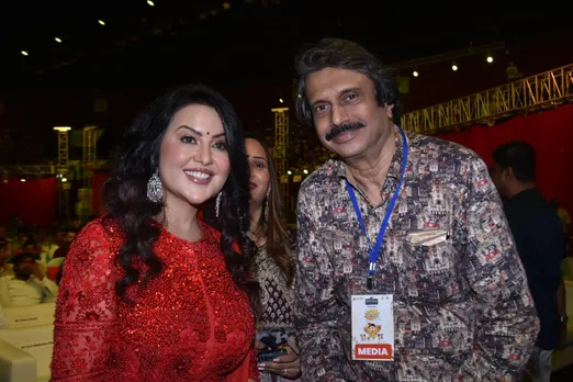 Amruta Fadnavis with sr film journalist Chaitanya Padukone ( Aug 2024)